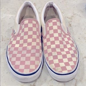 Pink checkered Vans